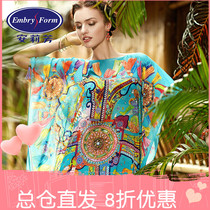 Anlifang fashion personalized print beach clothes pullover loose big size dress hot spring swimsuit shawl EH0900