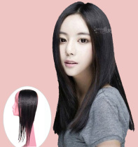 Temperament is divided into long bangs invisible natural pad hair hair supplement hair wig long straight hair without trace