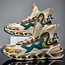 High-help sneakers mens large size national tide cool Tide brand national wind running knife aj basketball socks mens shoes autumn