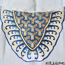 Old handmade old embroidery old embroidery piece costume men rely on-Pan gold embroidery three blue embroidery sea armor old embroidery piece 2