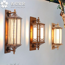 Wall lamp outdoor Gate Villa waterproof retro Chinese home courtyard solar super bright balcony outdoor wall light