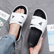 Word tugging spring 2022 new trendy home minimalist casual slippers Male outdoor non-slip abrasion resistant and breathable cool