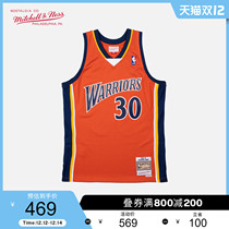 Mitchellness MN Curry 09-10 Warriors SW retro jersey basketball suit mesh vest NBA