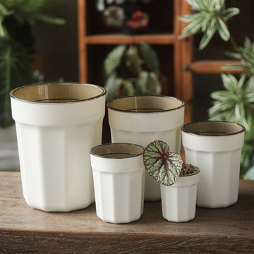 花开了白色懒人花盆自吸水塑料加厚树脂种绿植阳台蝴蝶兰花器水培