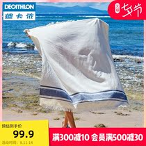 Decathlon towel Bath towel pure cotton beach towel swimming seaside supplies Travel portable soft wide OVOP