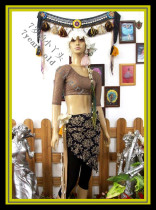 Belly dance popular new Korean lace shoulder-less Mid-sleeve top DO93