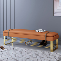 Light luxury change shoes stool bed tail stool wearing shoes stool Nordic simple cloakroom test shoes stool home can sit on the entrance stool