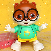 Three squirrels Net red electric singing and dancing 3 baby 4-6 months 5 toys sound will move baby 1 year old 2