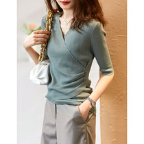 Play in the Smiling Culvert Wraparound Wraparound V Collar Wool Sweaters Jersey Jersey Undershirt Hitch New ZY358380AG