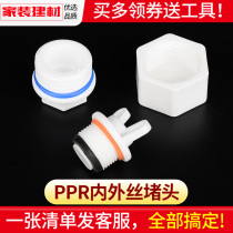 ppr hot melt water pipe fittings thickened inner and outer wire teeth plug 20254 separate water pipe fittings