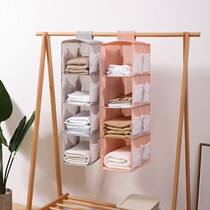 Storage bag socks underwear underwear bag sorting hanging fabric double-sided wardrobe rack storage artifact