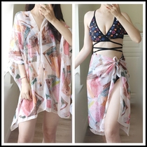A variety of ways to wear fairy bikini drape swimsuit outer skirt cover meat seaside holiday scarf cover high-end 1019y
