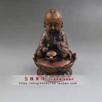 Retro do old pure copper red copper incense burner incense burner incense burner little novice monk brass imitation copper