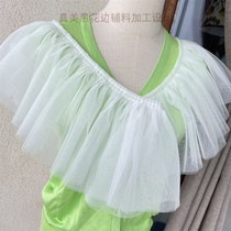 18cm sweater cardigan sweater high quality encrypted American mesh pleated skirt lace accessories decoration