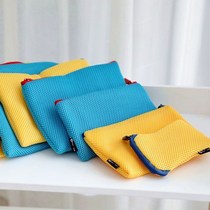  Japan meshcase towel inner anti-friction and anti-loss zipper to let go of mobile phone small object storage mesh bag