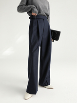 CHANDOOIVY Peru imported chan*L royal worsted wool 430g side waist loop 2 meter long leg suit pants