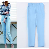 22 Spring Summer New Small Leggings Pants Woman THIN KOREAN VERSION 90% PANTS SPRING AUTUMN STYLE PANTS STRAIGHT BARREL CASUAL PANTS WEST PANTS