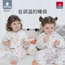 little-tiny baby legs thermostatic sleeping bag pure cotton spring autumn thickened baby anti-kick quilt child Four seasons