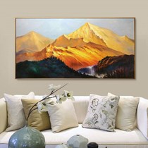 Hand-painted oil painting living room decoration painting Jucai Jinshan Zhaicai sofa background wall hanging painting horizontal office mural