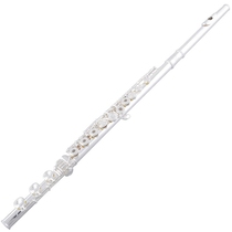 (Flagship store) Taiwan sterling silver professional playing flute instrument 17-key silver-plated opening flute C tune