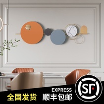 American minimalist wall decoration restaurant metal hanging sofa background round pendant bedroom bedside wall light luxury decoration