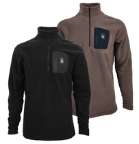 Out of the United States mens outdoor half-zipper pullover fleece jacket autumn and winter warm thick elastic polar fleece sweater