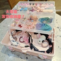 Childrens hair accessories storage box headwear girl hair card hairclip jewelry jewelry box girl baby headstring leather band box