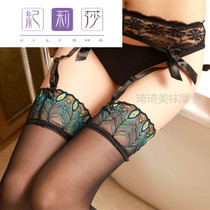 Sexy lace garter love womens stockings stockings temptation-free bow garter with mesh socks set