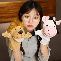 Hand puppet toy doll glove puppet doll can open mouth monkey abdomen hand animal plush doll