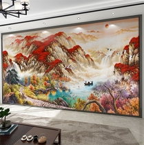 Bamboo and wood fiber integrated wall panel TV background wall custom living room quick dress Hongyun head gusset decorative wall panel
