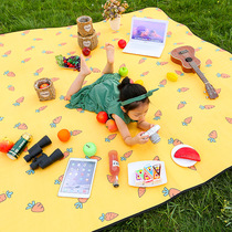 Picnic damp-proof mat outdoor floor mat net red grid outdoor lawn spring outing picnic supplies thickened portable ins wind