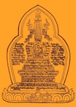 Atixia Venerable Pagoda Guardian Pagoda Curse Pagoda Curse Wheel Resolves Wisdom Buddha Picture Card Plastic