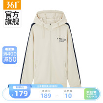 361 sports sweater men 2021 Autumn New hooded cardigan long sleeve casual top