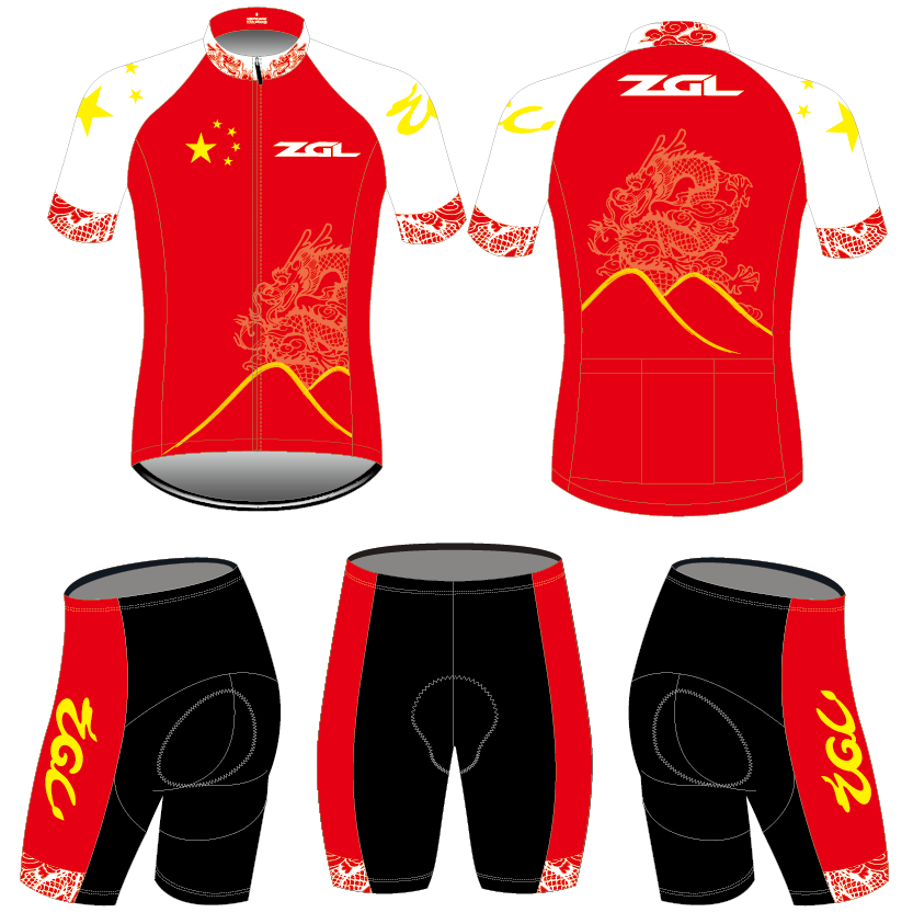 ZGL Cycling Suit Customized Men and Women's Summer Short Sleeve Suit Outdoor Bicycle Riding Equipment