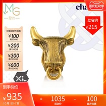 Zhou Shengsheng Gold (full gold) Charme beaded cool black Golden Bull transfer bead 92398C hard Gold