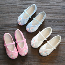 Childrens Hanfu shoes girls embroidered shoes summer old Beijing cloth shoes Chinese style baby costumes ancient style performance shoes