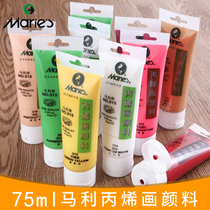Marley brand 815 acrylic pigment single 75ml acrylic paint sneakers diy hand painted wall painting painting nail painting flower stone painting pebbles gold silver white fluorescent color