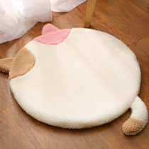 Pets sleeping mat dogs sleeping with ground mat not sticky hair soft and biting kitty cat cage cushion round washable