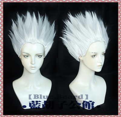 taobao agent [Blue beard] Xinghai Guanglai is coming to the sky wig silver white cosplay wig volleyball boy!