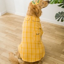 Big dog clothes summer pet shirt thin net red dog clothes Golden Labrador samoyah clothes