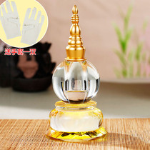 Large crystal stupa stupa Tibetan Buddhist supplies Buddha temple Bodhi Pagoda Lotus Pagoda pure copper ornaments