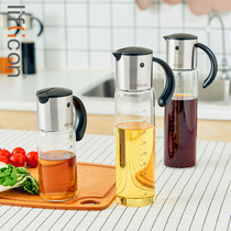 liflicon oil jug glass oil bottle oil tank domestic kitchen automatic opening and closing anti-leakage soy sauce vinegar bottle seasoning bottle jar
