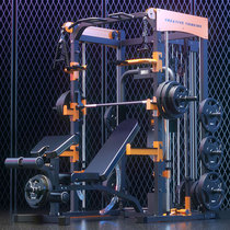 Creative thinking Smith machine gantry integrated trainer bench bench push squat rack single and parallel bars bird strength trainer