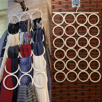  Circle scarf rack Tie scarf storage rack Circle ring hanging creative socks rack with hook multi-function hanger