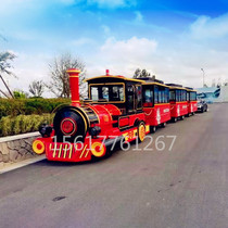 Scenic spot sightseeing trackless train can take peoples amusement equipment electric fuel outdoor square large ferry train