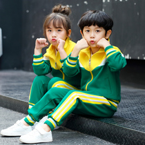 Kindergarten garden clothes spring and autumn three-piece custom cotton class clothes Sportswear childrens school uniforms set primary school students