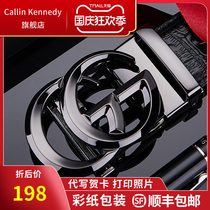 Callin Kennedy Belt Mens Leather High-grade Automatic Buckle Belt Pure Cowhide ck23 Luxury Brand