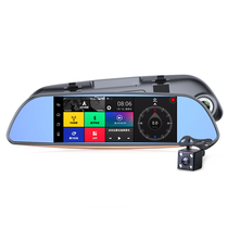  Caster T7 voice-activated rearview mirror navigator Driving recorder Dual-lens electronic dog Reversing image all-in-one machine