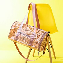 2021 transparent fashion summer transparent pvc swimming fitness bag new bag wet and dry separation shoe position sports training bag