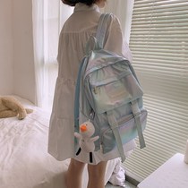 Schoolbag female Korean version of Harajuku high school student backpack junior high school students bright-faced laser large-capacity backpack